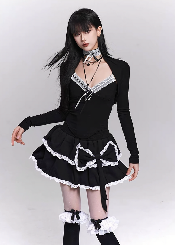 NOCTURNE LACE CARDIGAN &amp; CAMISOLE SET / LG1493