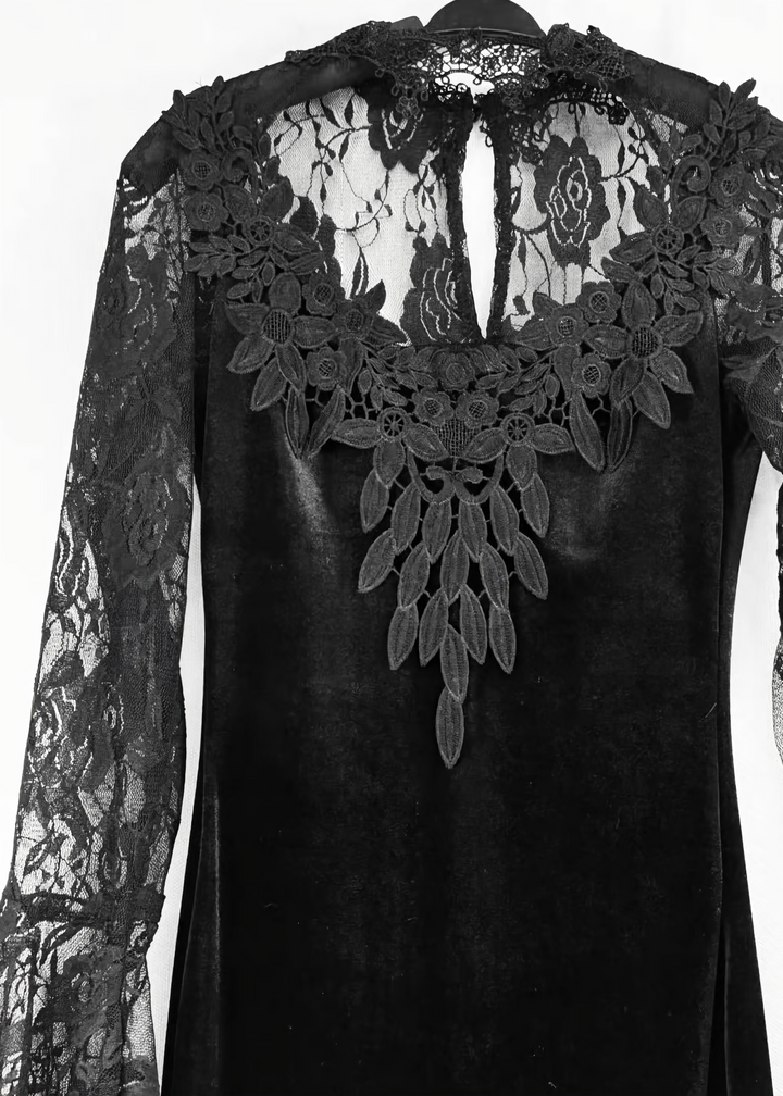 GOTHIC LACE VELVET MERMAID DRESS / LG1732