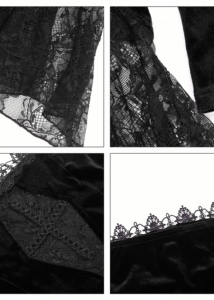 OFF SHOULDER LACE TOP &amp; CROSS MERMAID SKIRT / LG1712