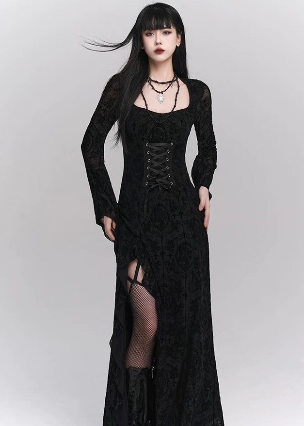 dark gothic long dress / LG1178