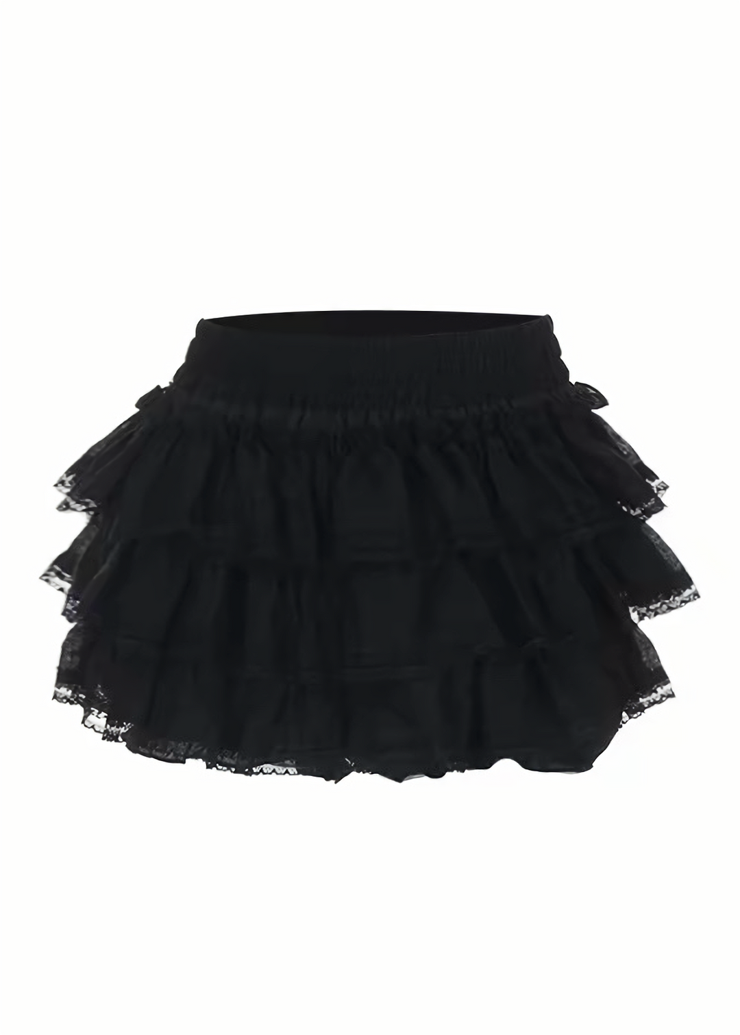 GOTHIC LACE-UP TOP &amp; RUFFLE MINI SKIRT / LG1693