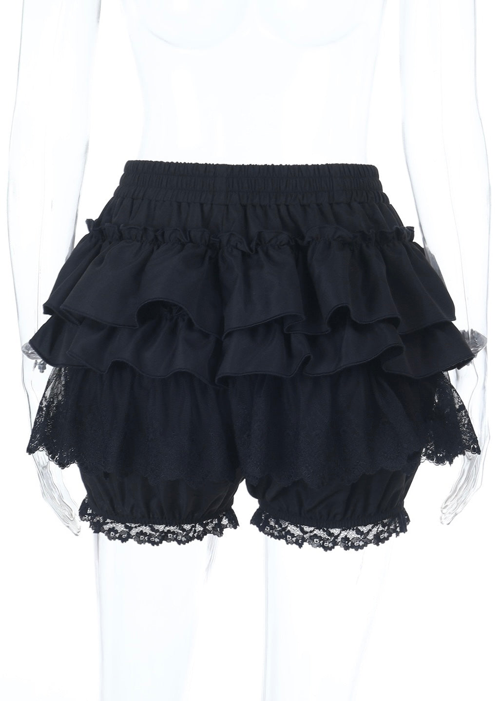 GOTHIC TIERED LACE MINI SKIRT / LG1598