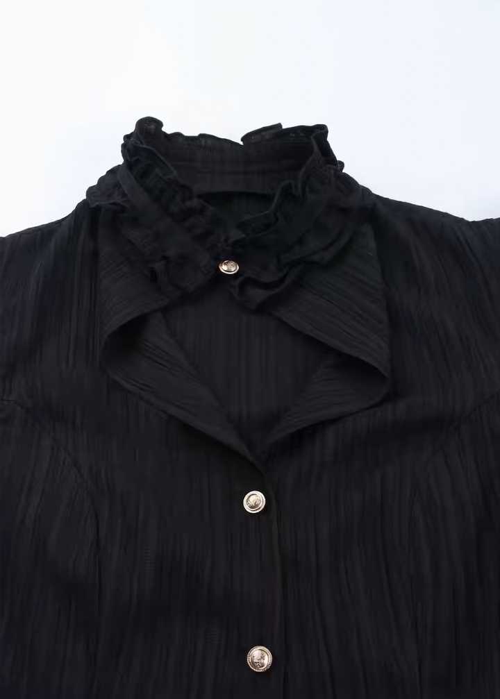 GOTHIC RUFFLE PEPLUM TOPS / LG1666