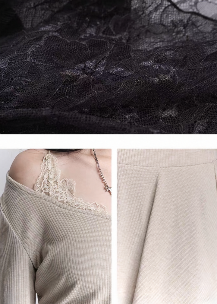 SHADOW LACE TWO-PIECE SET / LG1439