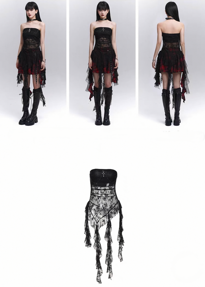 Gothic sheer tube top / LG1287