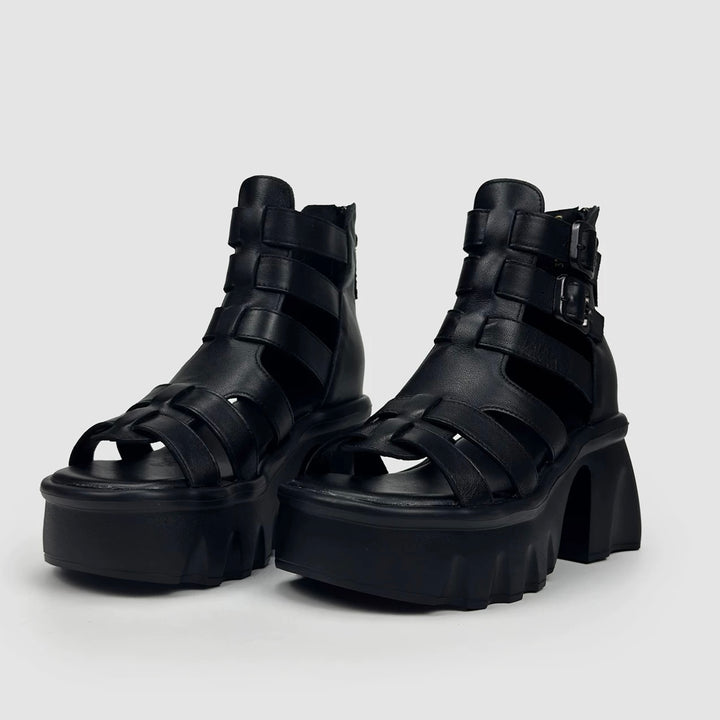 GLADIATOR PLATFORM SANDALS / V1168