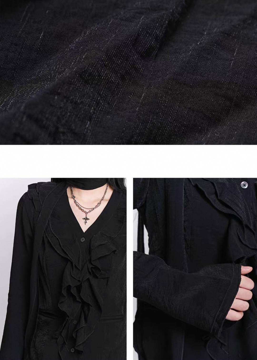 IRREGULAR FRILL LAYERED TOPS / LG1523_e4r