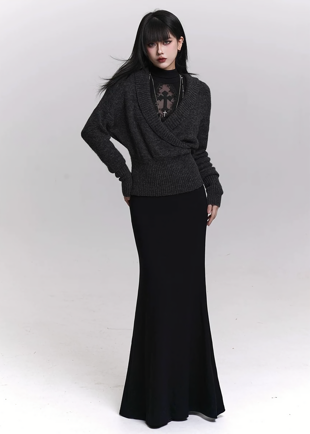 WRAP RIB KNIT TOP/ LG1461