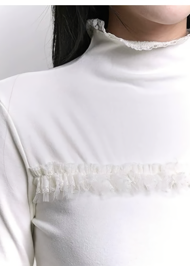 LACE RIBBON TIGHT TOP / LG1453