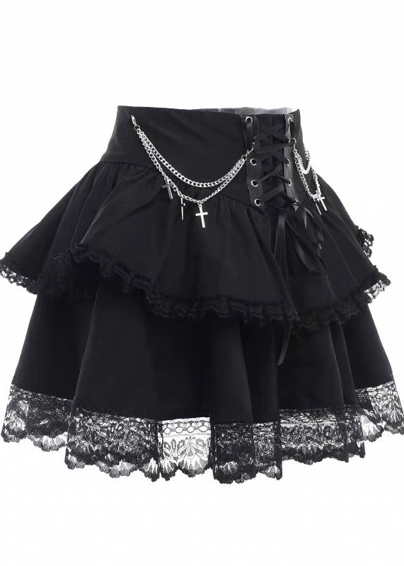GOTHIC FRILL LAYERED SKIRT / LG1569