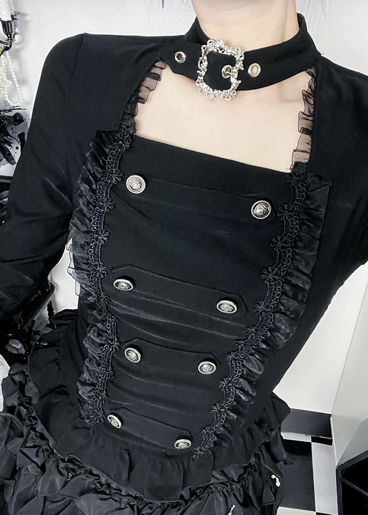 GOTHIC CHOKER CORSET TOP / LG1560