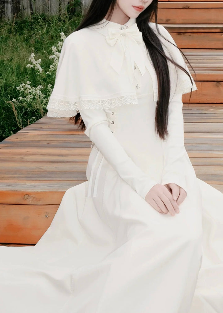 CLASSICAL CAPE RETRO LONG DRESS / LG1563