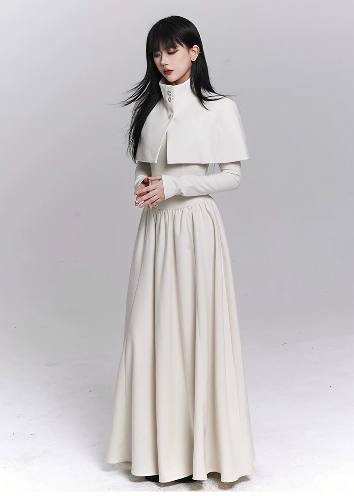 WHITE CEREMONY CAPE SET / LG1484