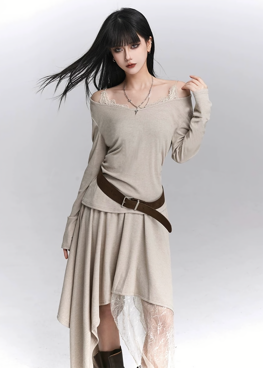 SHADOW LACE TWO-PIECE SET / LG1439