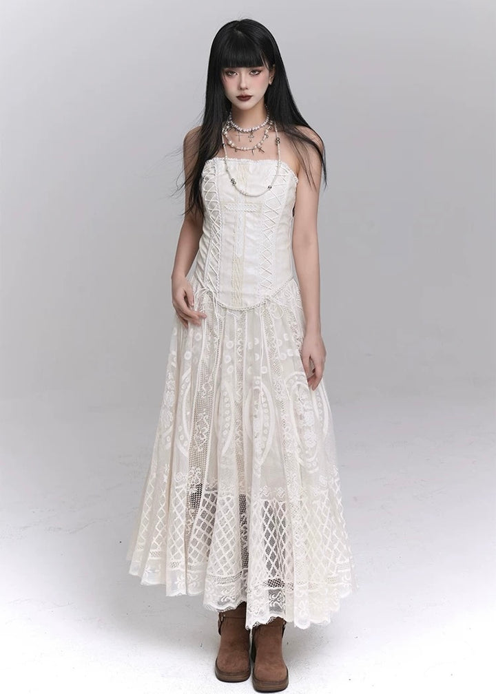corset top &amp;amp; lace flare skirt / LG1236