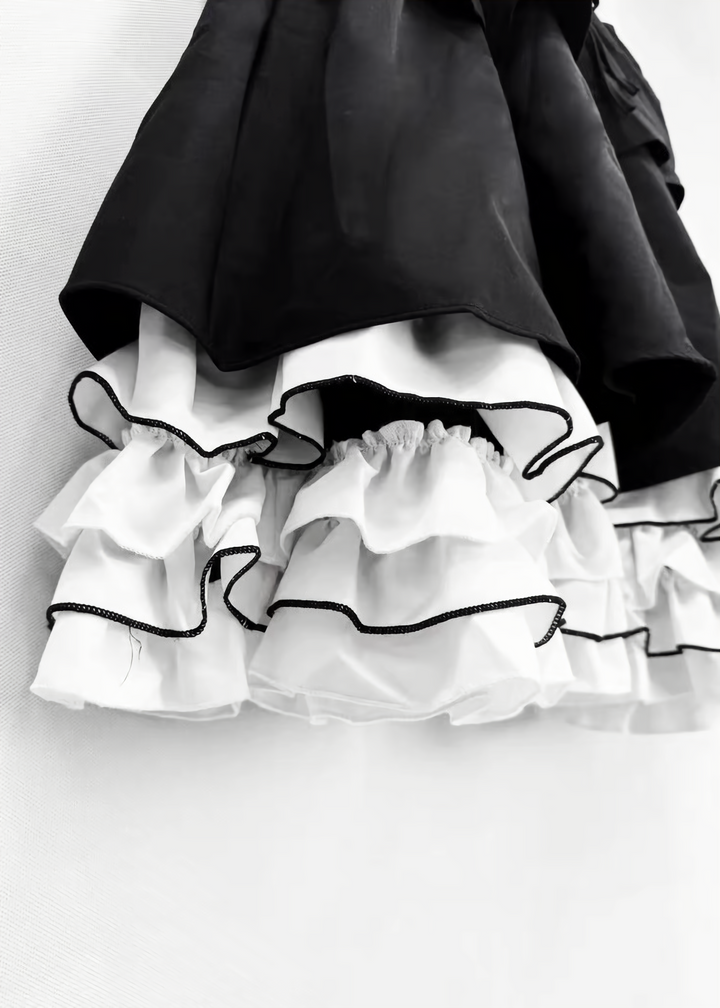 MONOTONE LAYERED FRILL DRESS /LG1621