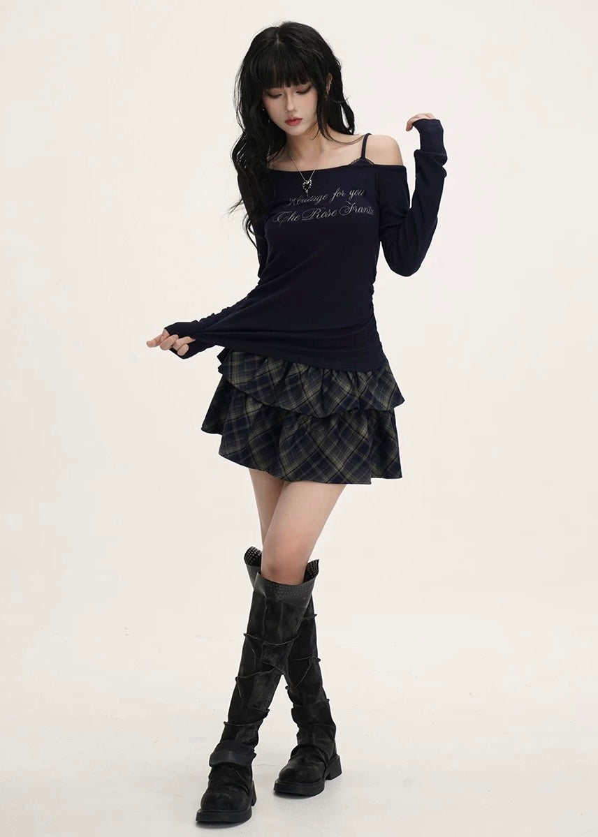 Logo Strap Off-Shoulder Top / LG1391