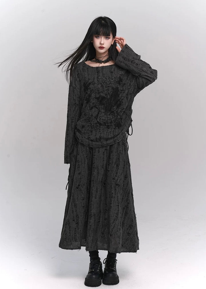 butterfly blouse top &amp;amp; swing skirt / LG1210 