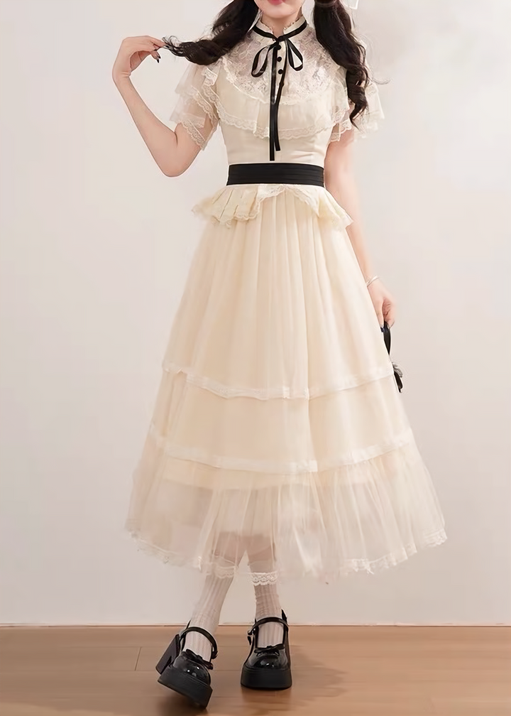 CLASSICAL RIBBON TULLE DRESS / LG1623
