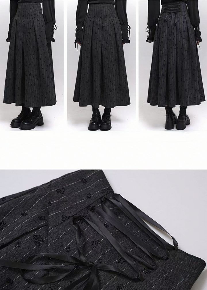 REQUIEM CORSET A-LINE MIDI SKIRT / LG1466