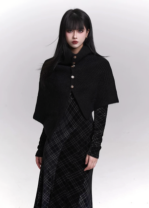 ASYMMETRY KNIT PONCHO / LG1473