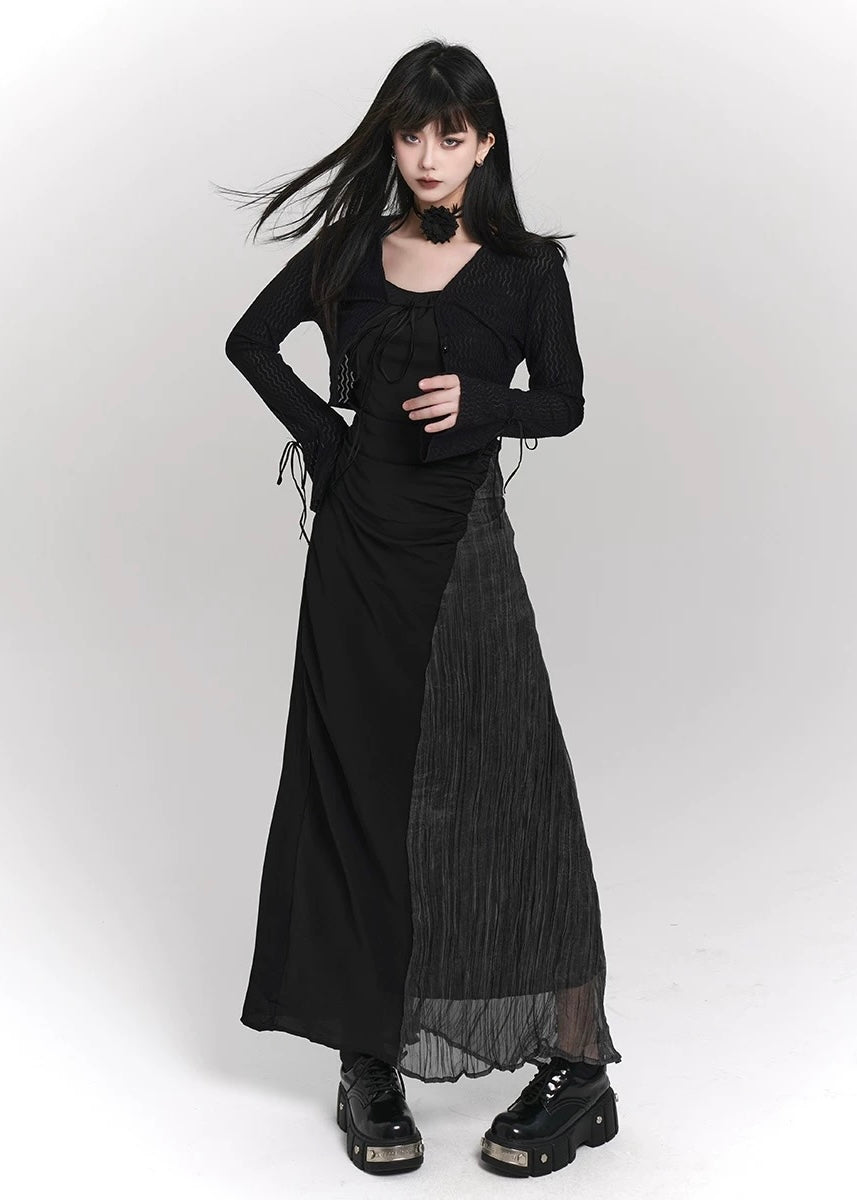 SHADOW CROSS SHORT CARDIGAN/ LG1428_e4r