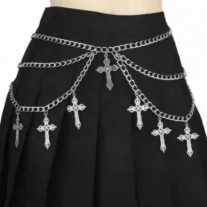 CROSS DRAPE CHAIN WAIST ACCESSORY / A1152