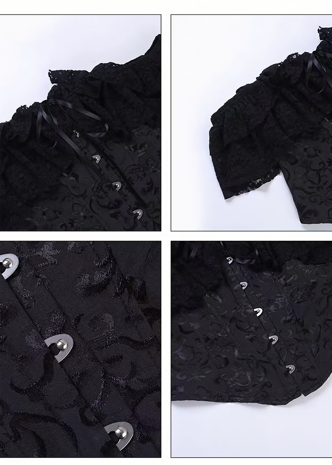 GOTHIC LACE OFF-SHOULDER TOPS &amp; SKIRT / LG1699