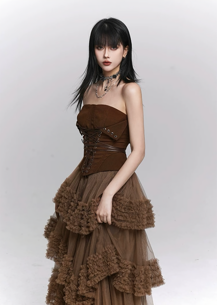 Fishbone Strapless Corset Top / LG1509