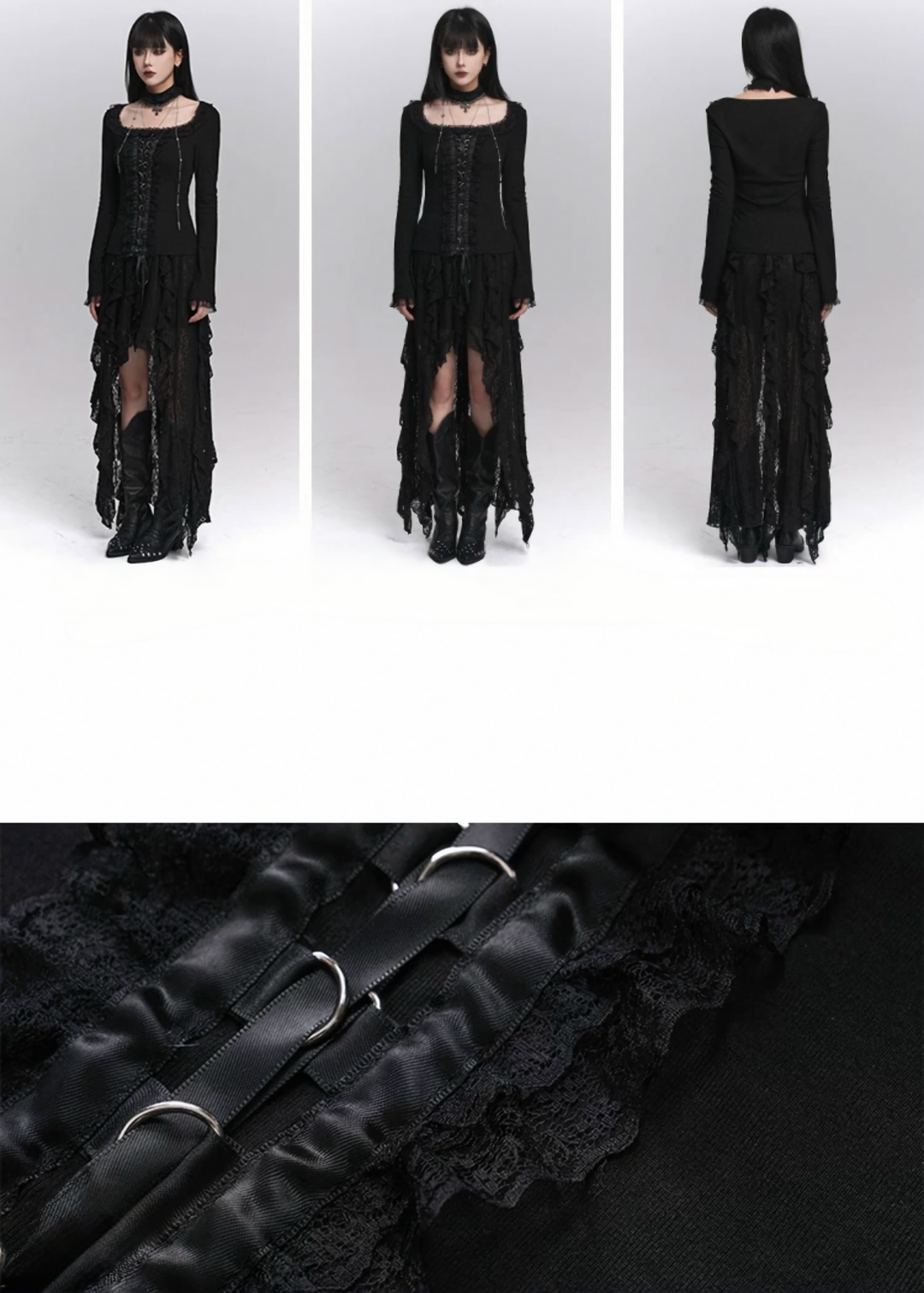 LACE-UP GOTHIC CHOKER TOP / LG1431