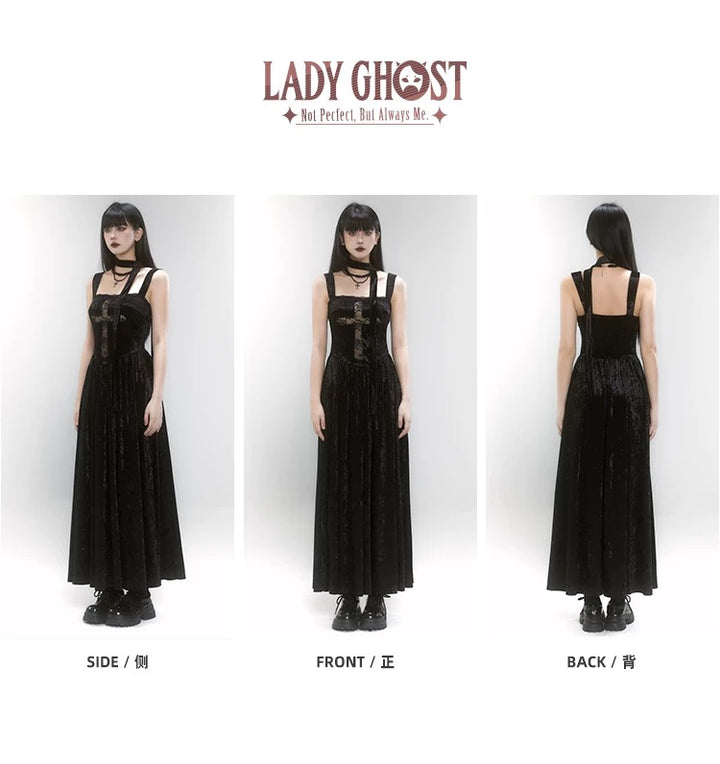 gothic cross dress &amp;amp; short fur jacket / LG1185_e4r