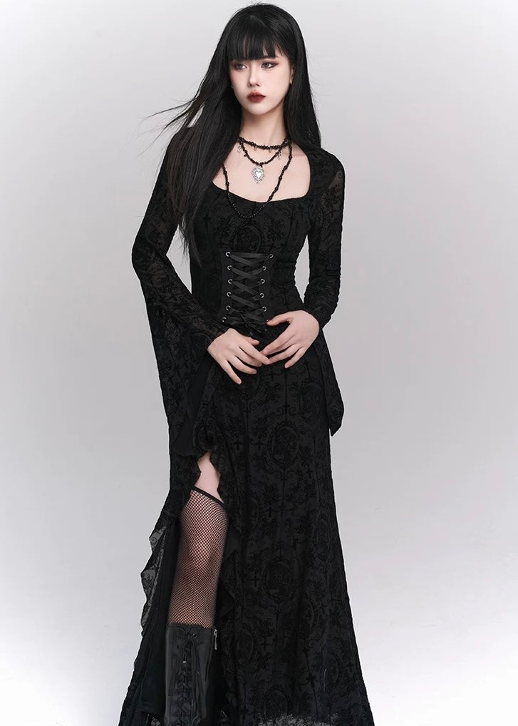 dark gothic long dress / LG1178