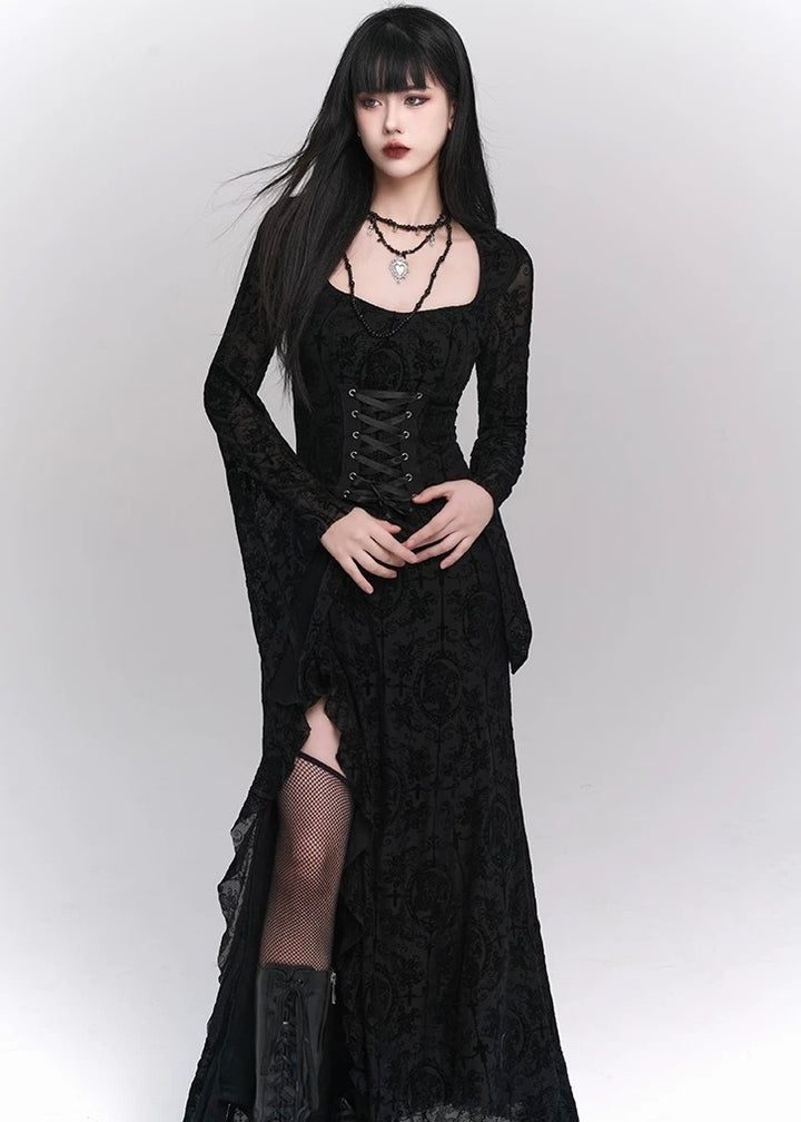 dark gothic long dress / LG1178 