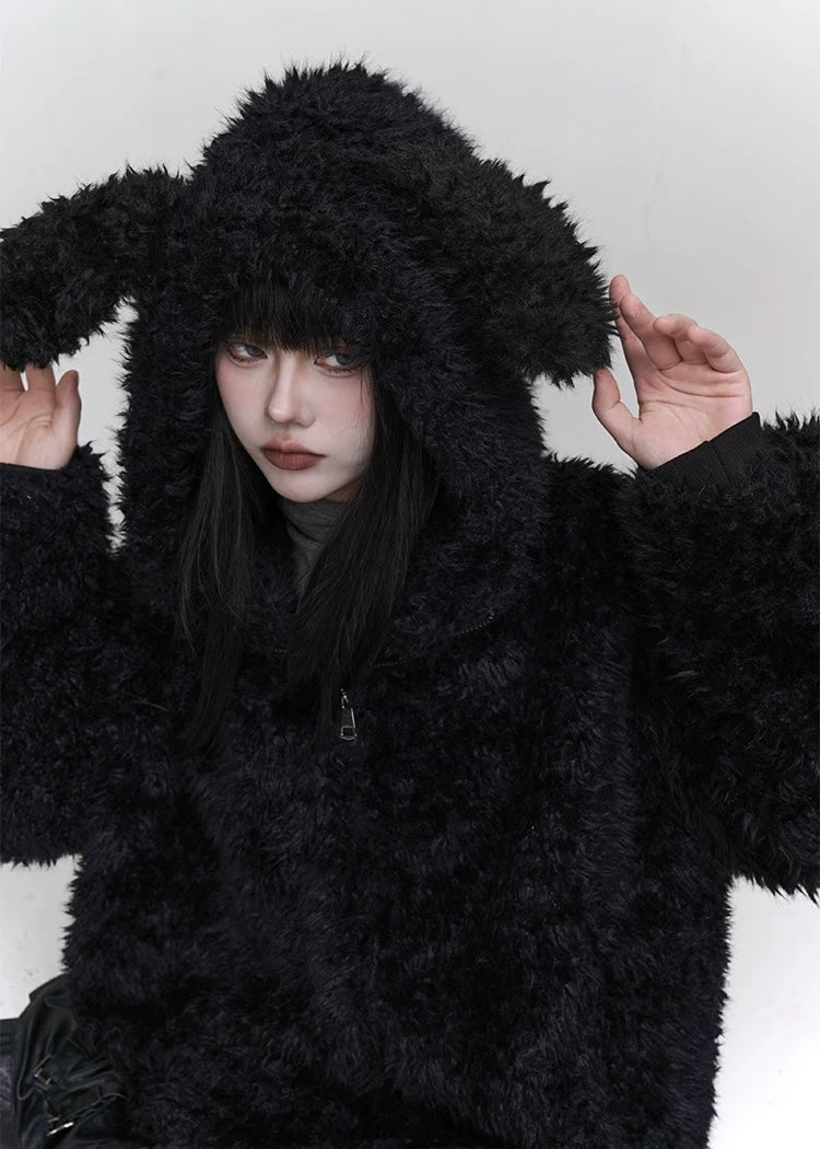 [Same-day delivery] rabbit furry jacket / LG1150 