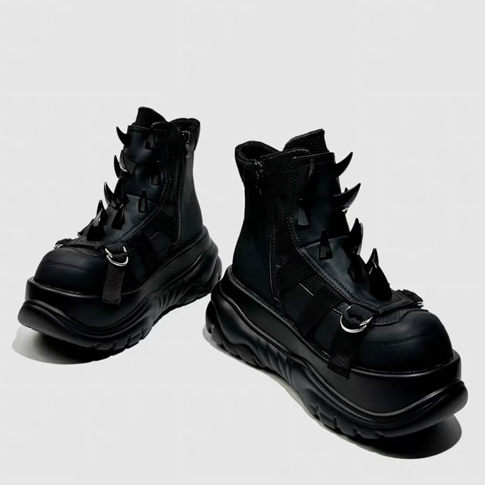 DARK Horn Strap Platform Boots / V1178
