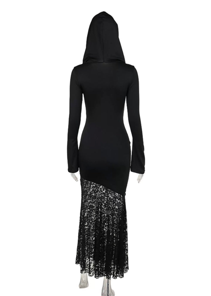 hooded long dress / LG1141 