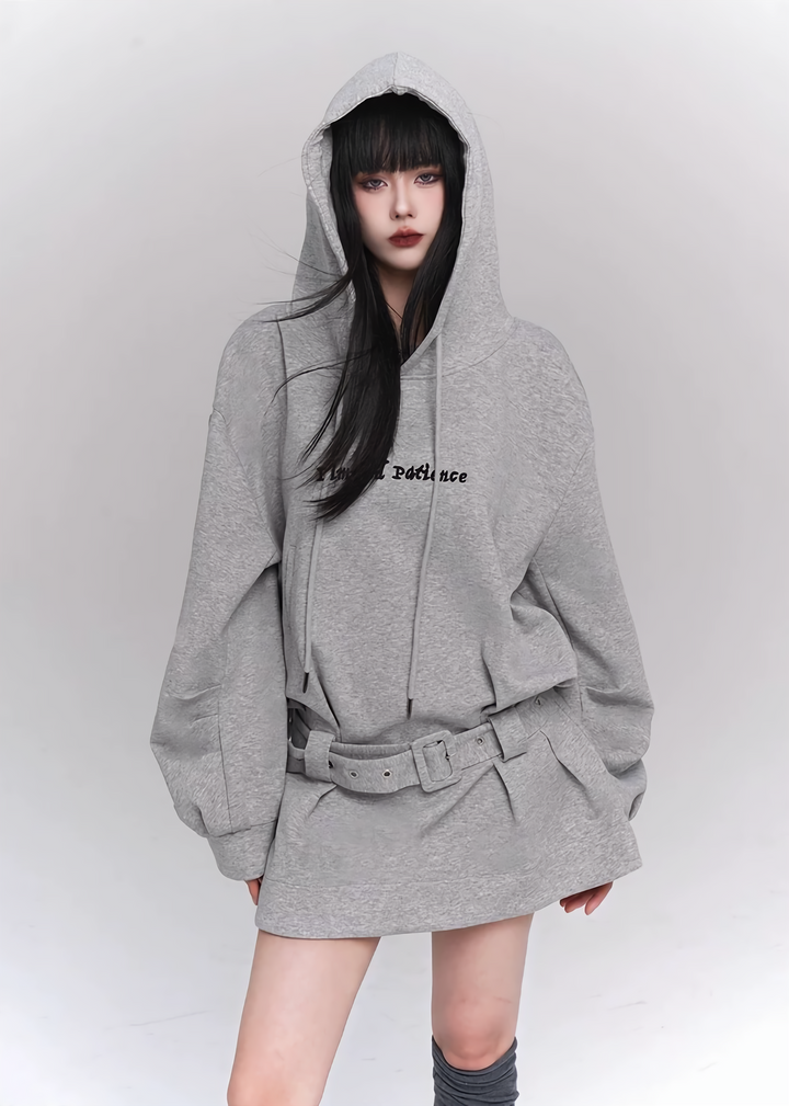 【即日配送】sweatshirt hoodie mini dress / LG1167