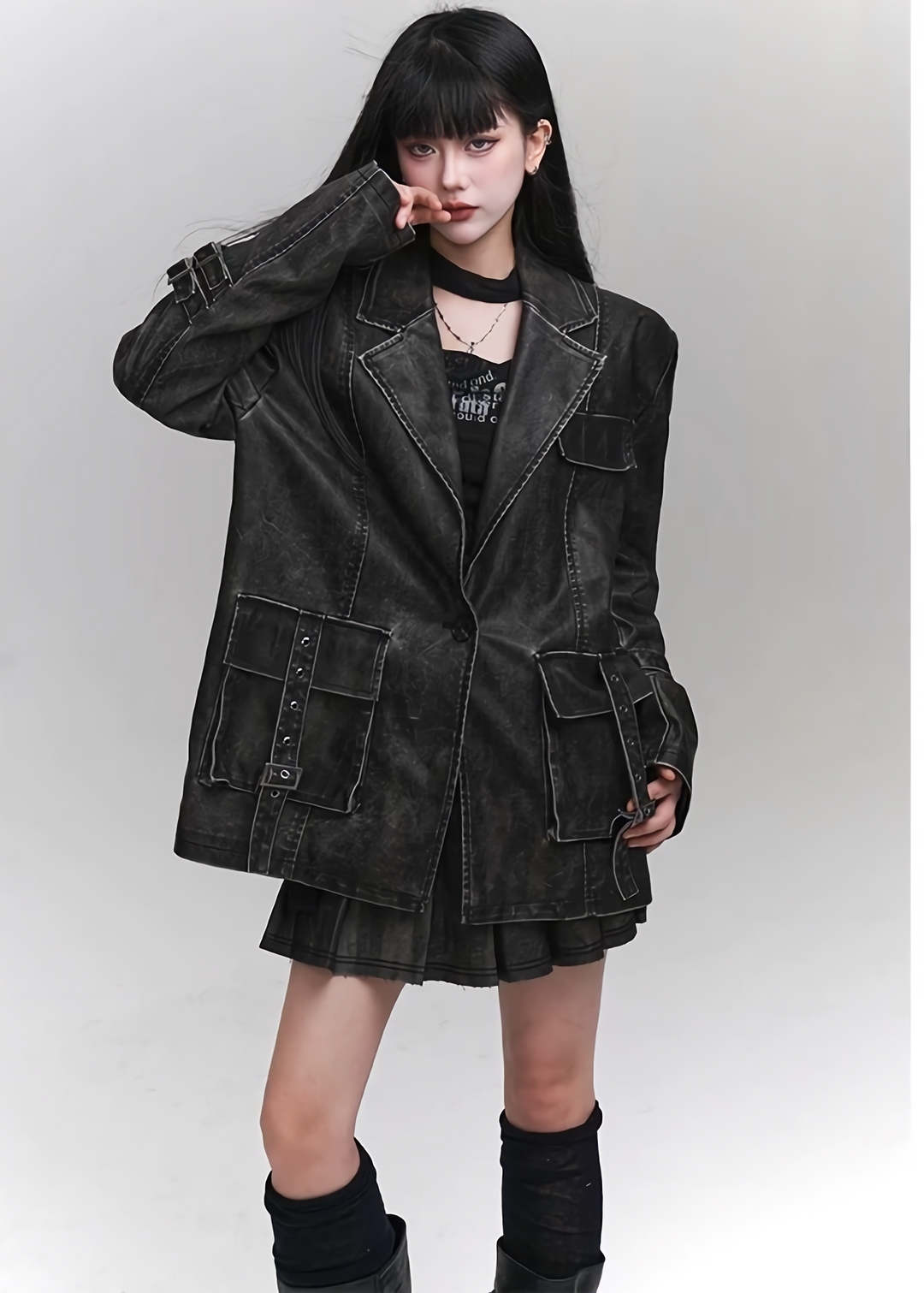 [Same day delivery] PU leather jacket / LG1148