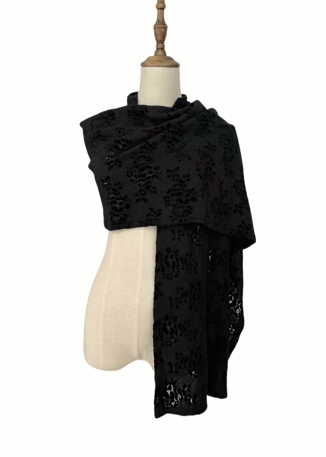 DETACHABLE VELVET SHAWL TOP / LG1743