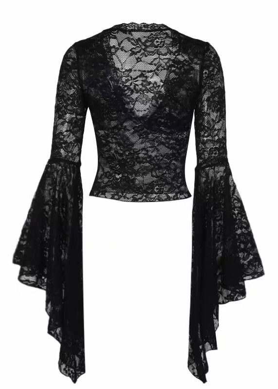 GOTHIC LACE FLARE SLEEVE TOP / LG1570