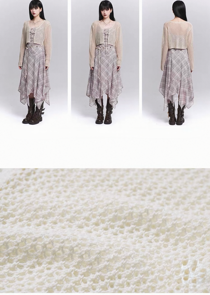 LIGHT MESH SHORT CARDIGAN / LG1546