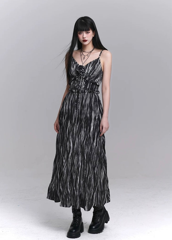 smoke striped dress / LG1229 