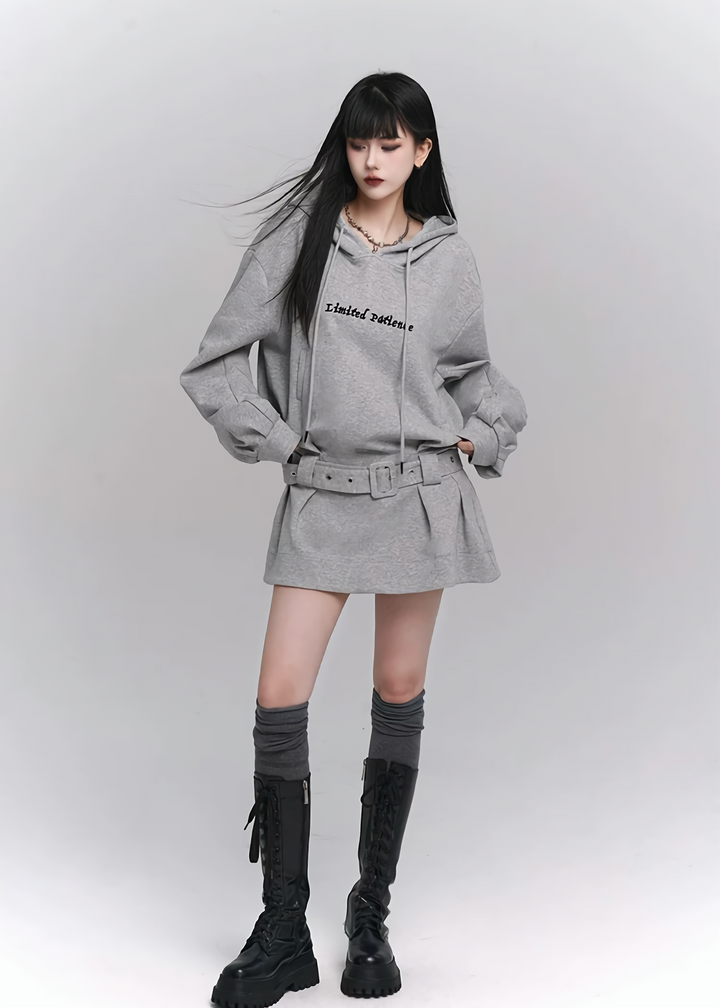 【即日配送】sweatshirt hoodie mini dress / LG1167