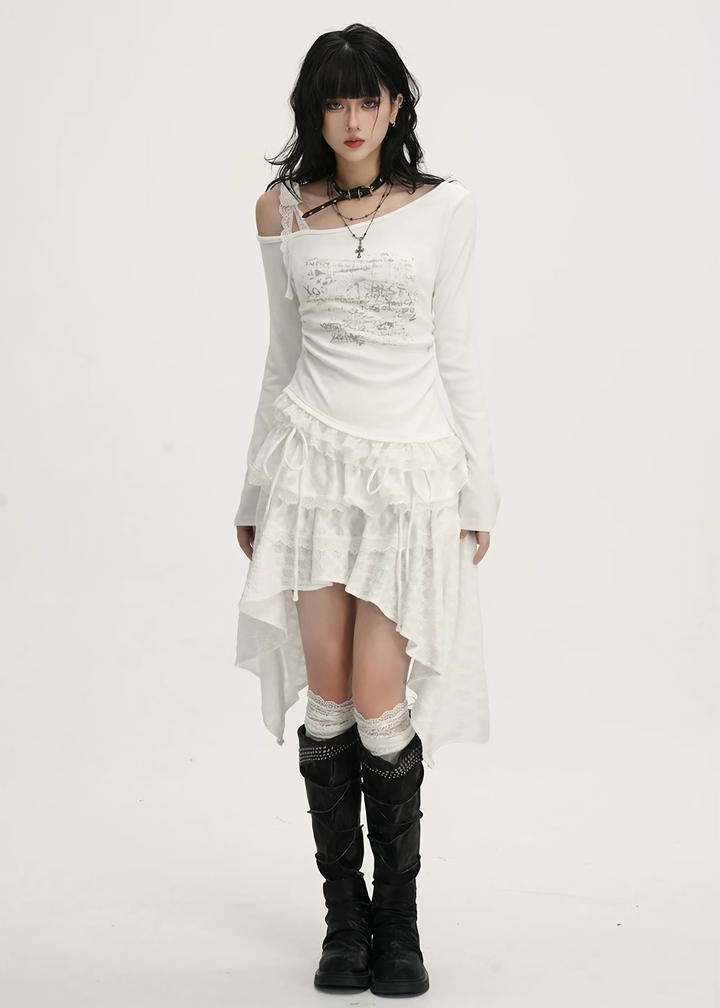 Romantic Lace Shoulder Top / LG1427