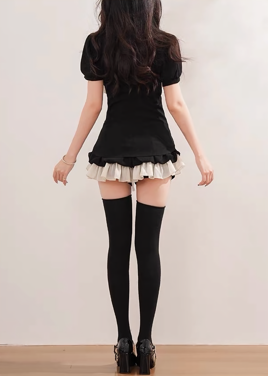 GOTHIC FRILL CROSS TOP SET / LG1626