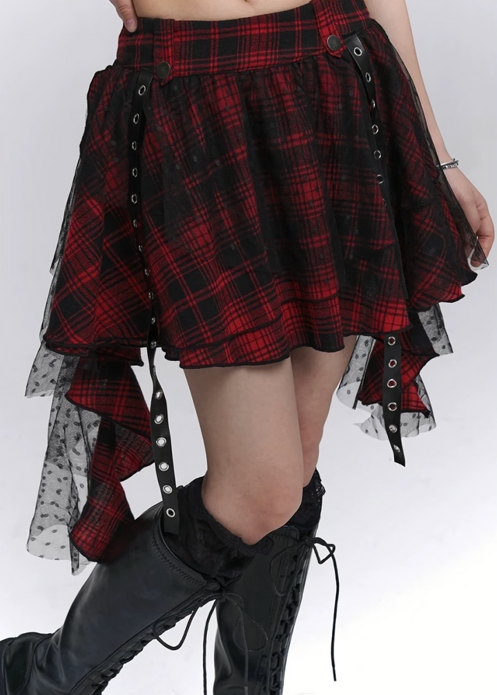 Asymmetrical Gothic Layered Skirt / LG1288