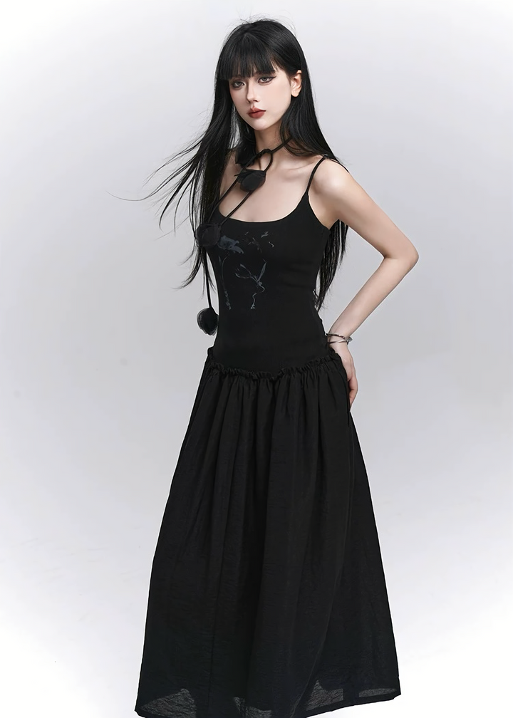 Sheer long camisole dress / LG1285