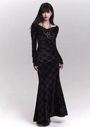 CROSS VELVET LONG SET / LG1472