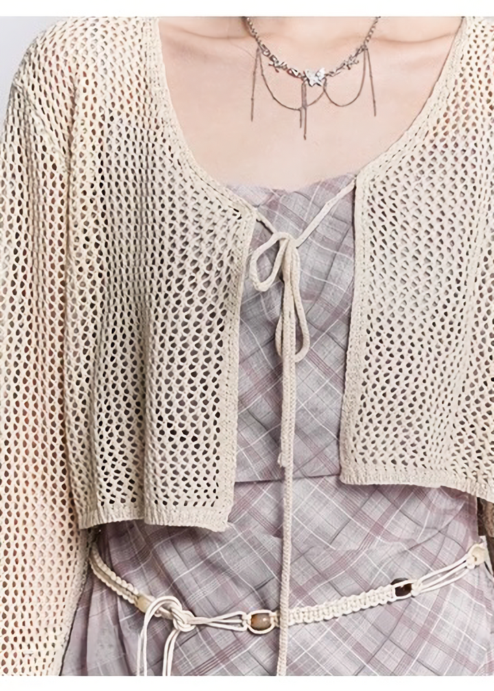 LIGHT MESH SHORT CARDIGAN / LG1546