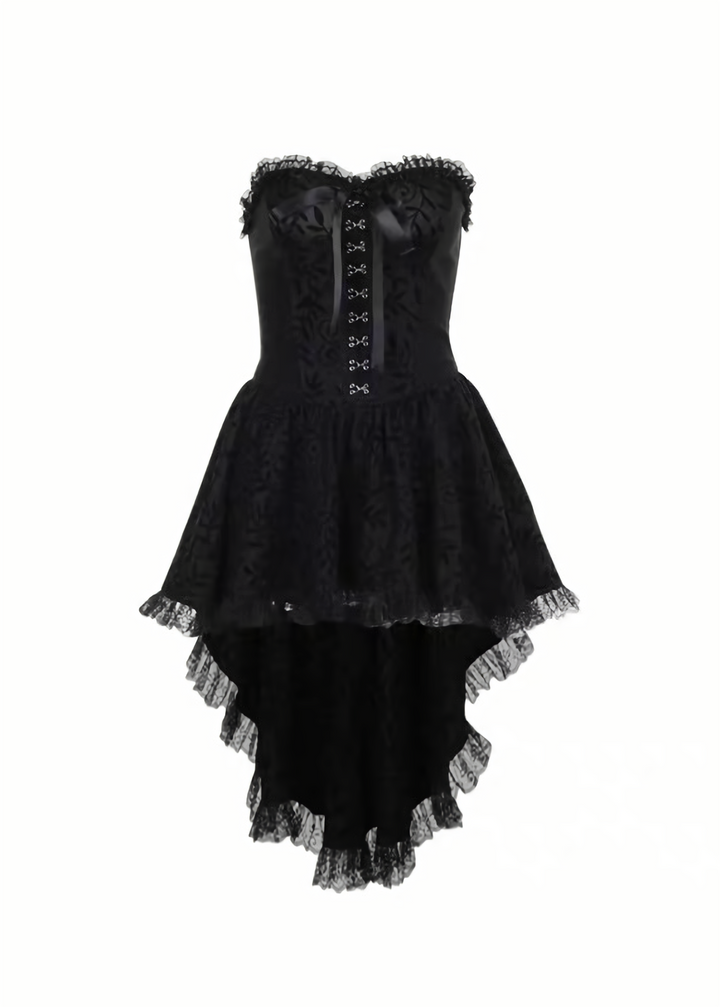 GOTHIC LACE ASYMMETRY DRESS / LG1604